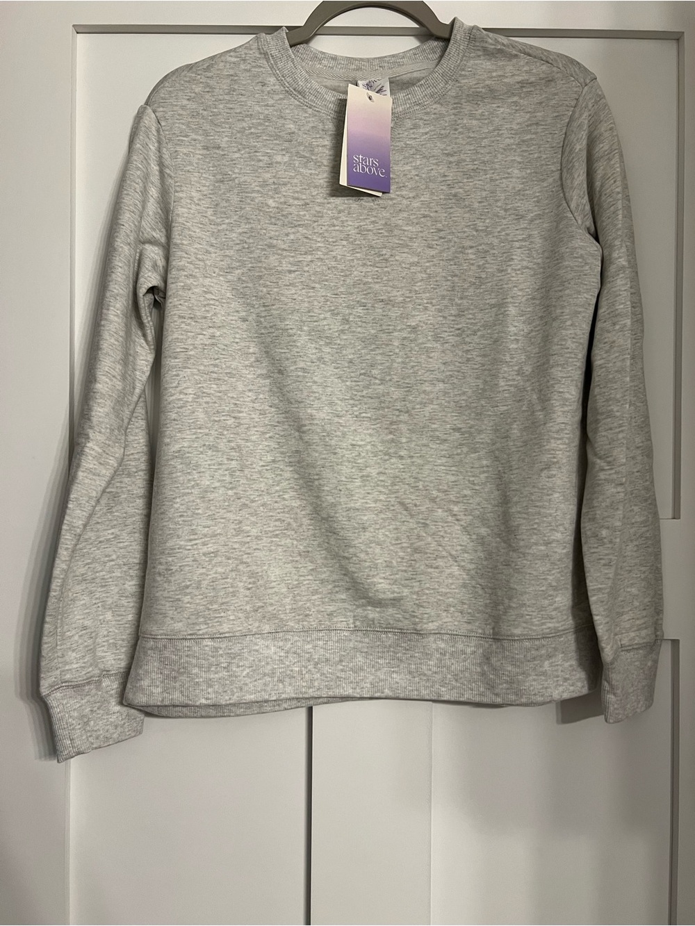 stars above Light Gray Crewneck Sweatshirt